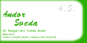 andor sveda business card